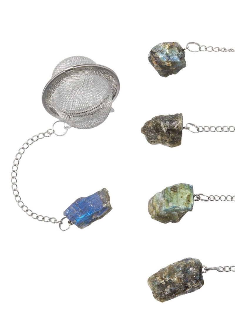 Raw Labradorite Crystal Tea Infuser