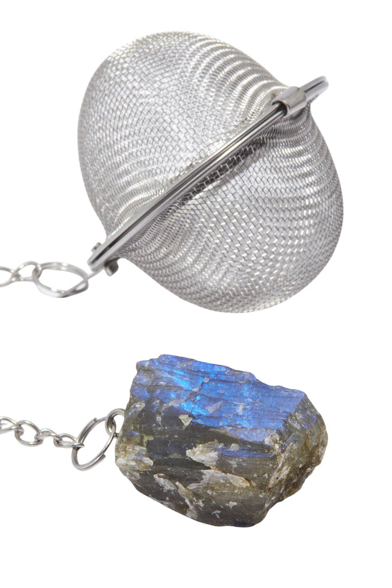 Raw Labradorite Crystal Tea Infuser