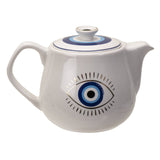 15301 All Seeing Eye Teapot with Strainer White C/36