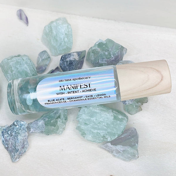 Crystal Infused Roller Oil: Manifest