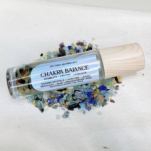 Crystal Infused Roller Oil: Chakra Balance