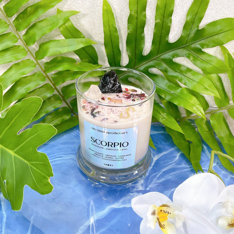 Scorpio Zodiac Candle: Wooden Wick