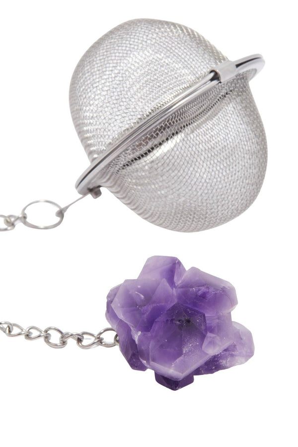 Raw Amethyst Crystal Cluster Tea Infuser