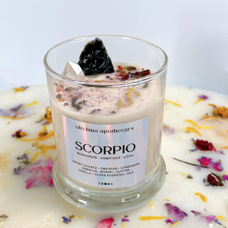 Scorpio Zodiac Candle: Wooden Wick