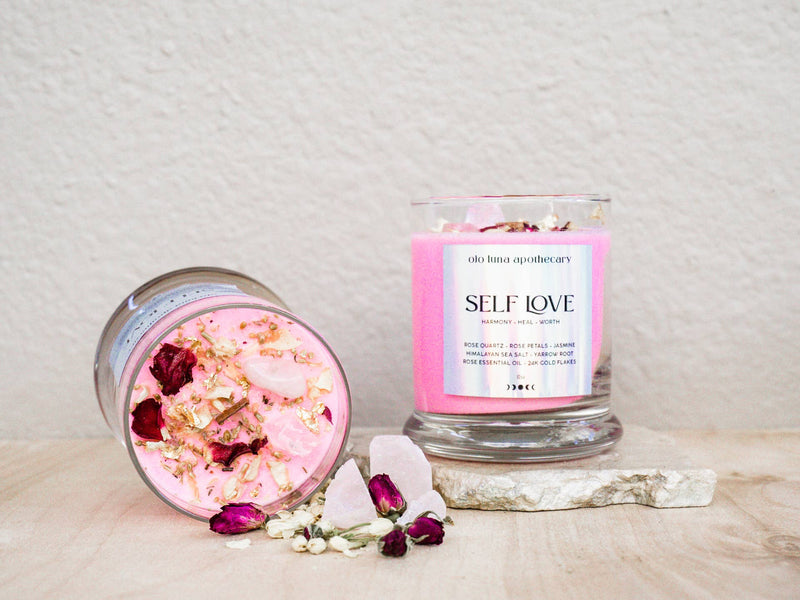 Self Love Intention Candle: Wooden Wick