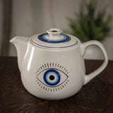 15301 All Seeing Eye Teapot with Strainer White C/36