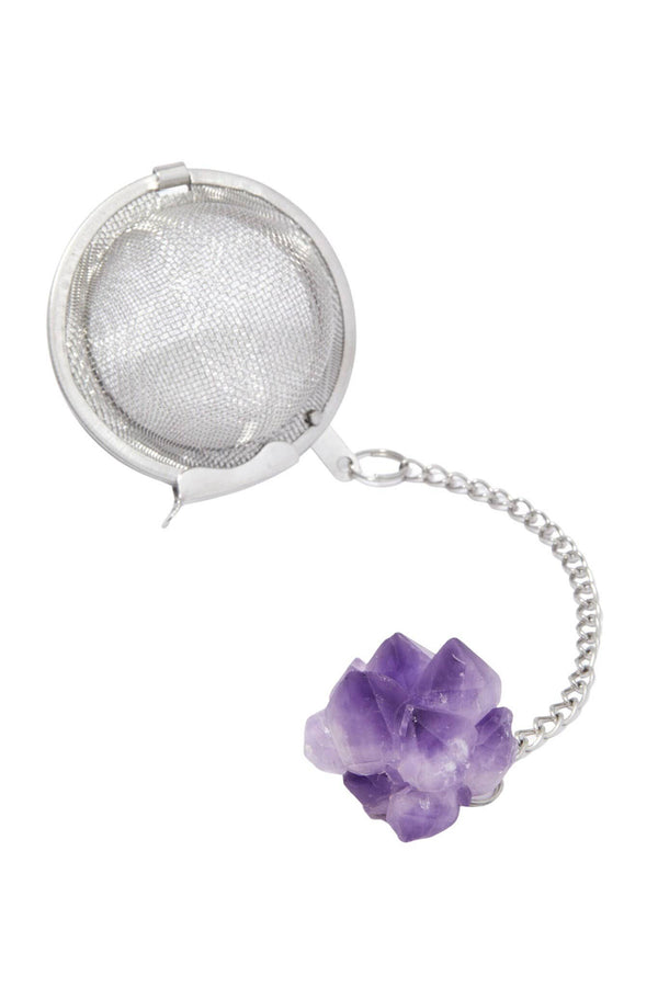 Raw Amethyst Crystal Cluster Tea Infuser