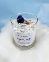 Aquarius Zodiac Candle: Wooden Wick