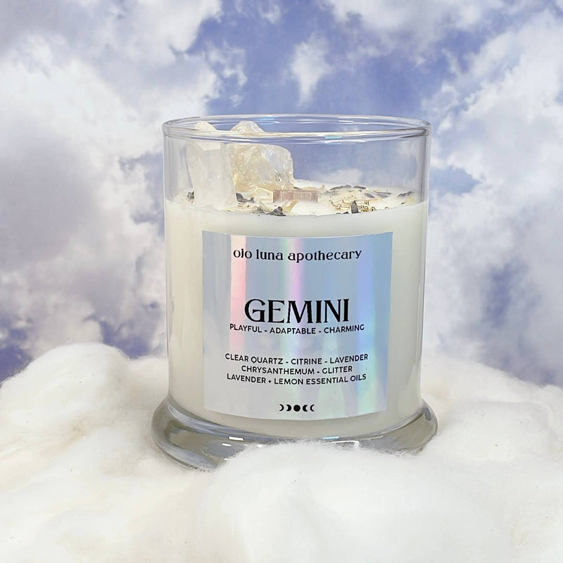 Gemini Zodiac Candle: Wooden Wick