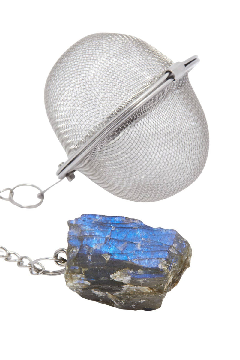 Raw Labradorite Crystal Tea Infuser