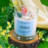 Taurus Zodiac Candle: Wooden Wick