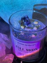 Full Moon Intention Candle: Wooden Wick