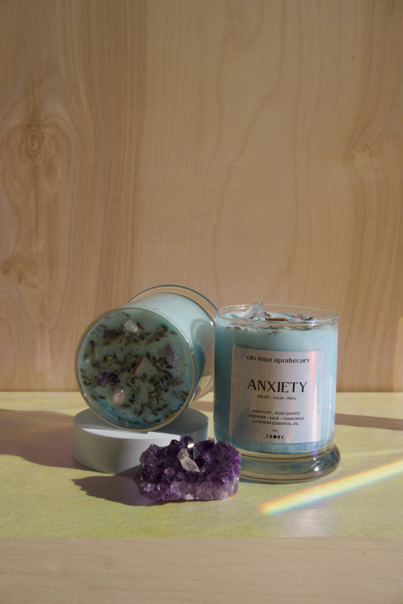 Anxiety Intention Candle: Wooden Wick