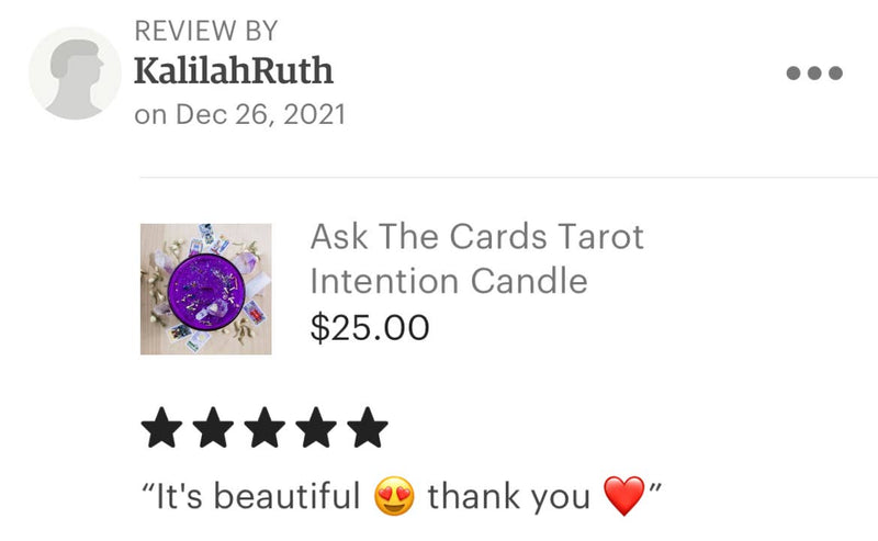 Ask The Cards Intention Candle: Wooden Wick