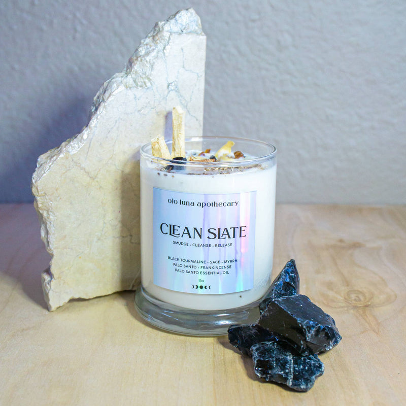 Clean Slate Intention Candle: Wooden Wick