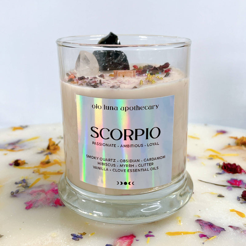 Scorpio Zodiac Candle: Wooden Wick