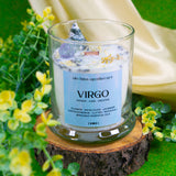 Virgo Zodiac Candle: Wooden Wick