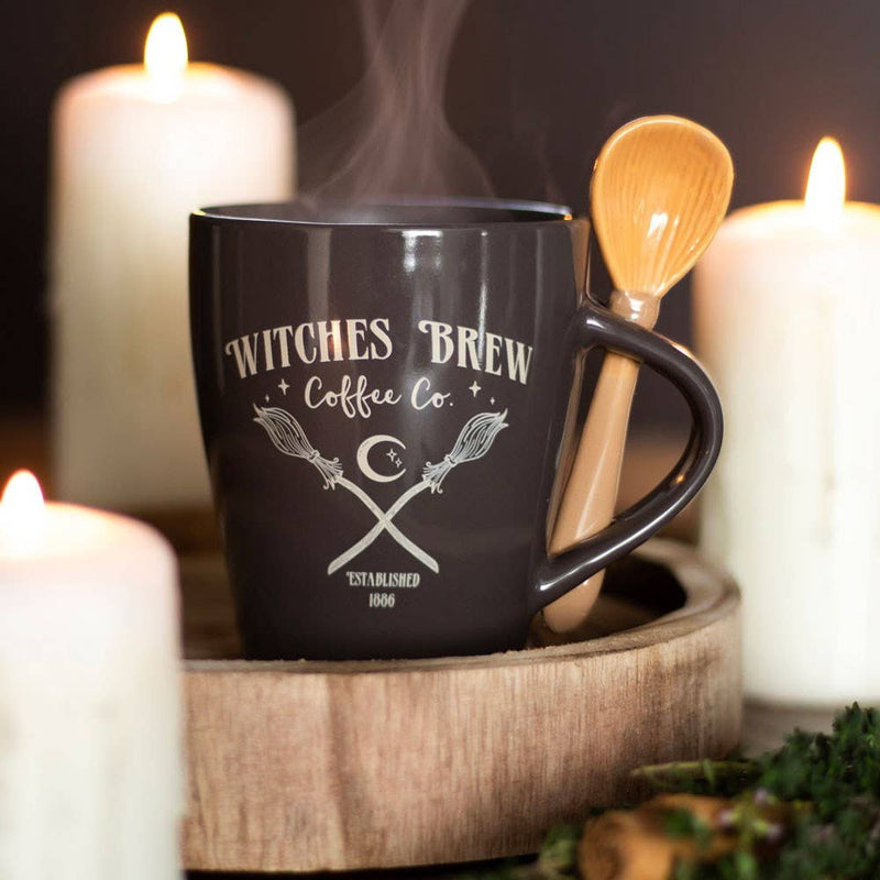 15317 Witches Brew Coffee Co. Mug & Spoon Halloween Set