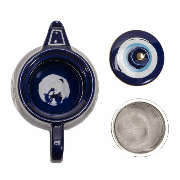 15302 All Seeing Eye Teapot with Strainer Blue C/36