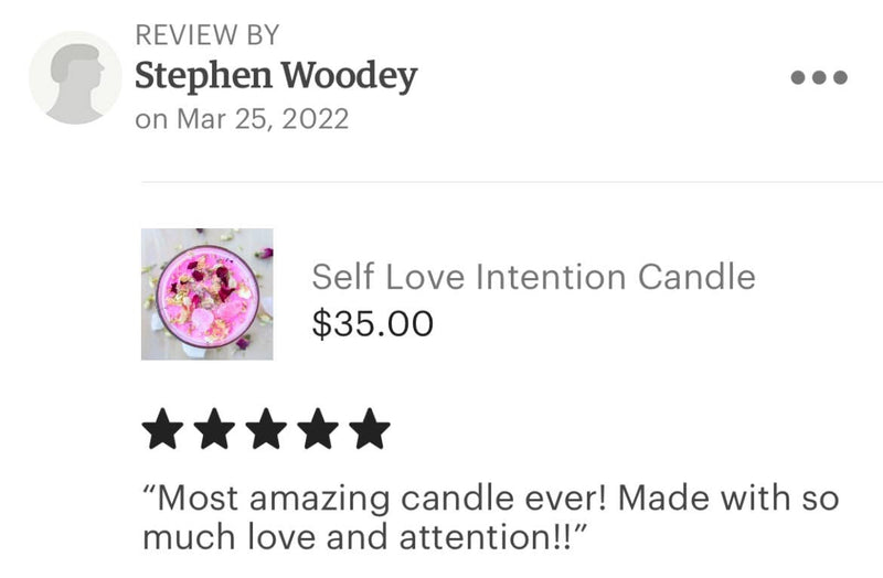 Self Love Intention Candle: Wooden Wick