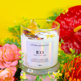 Leo Zodiac Candle: Wooden Wick