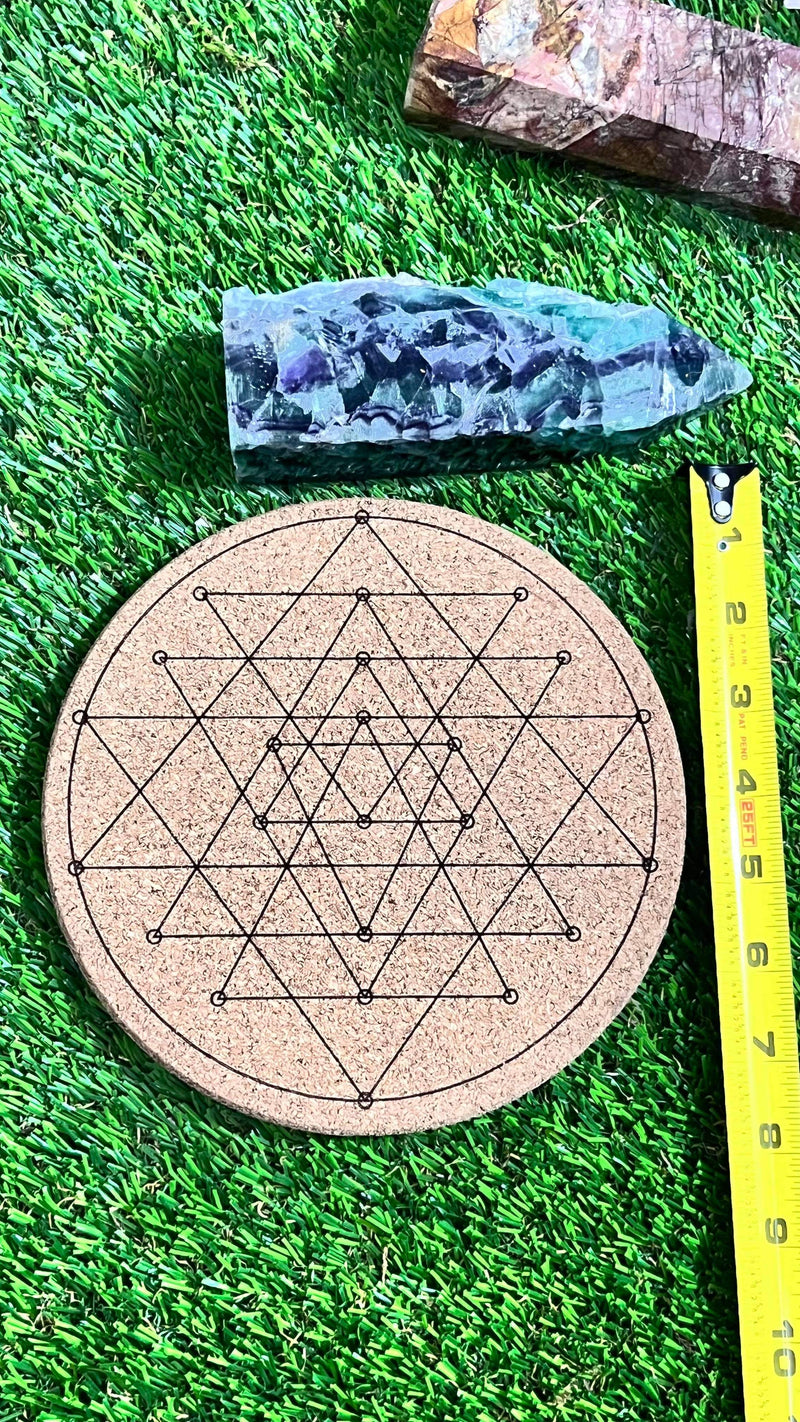 Triangle Cork Crystal Grid