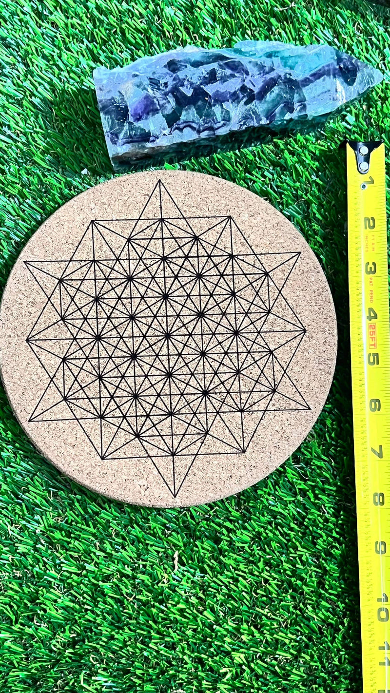 Hexagon Cork Crystal Grid