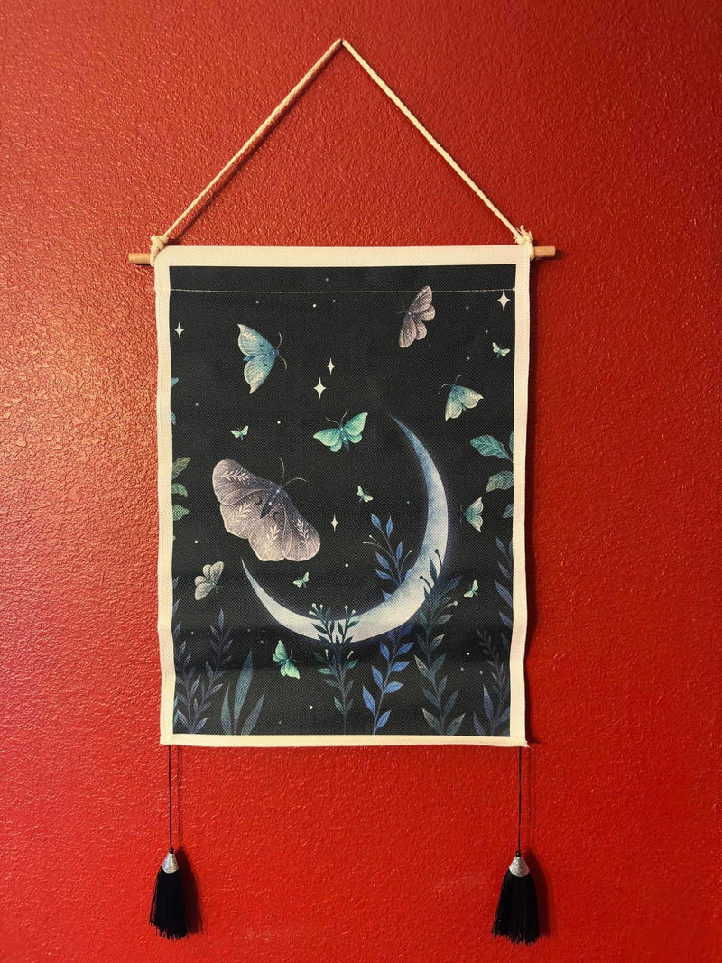 Butterflies & Moon Canvas