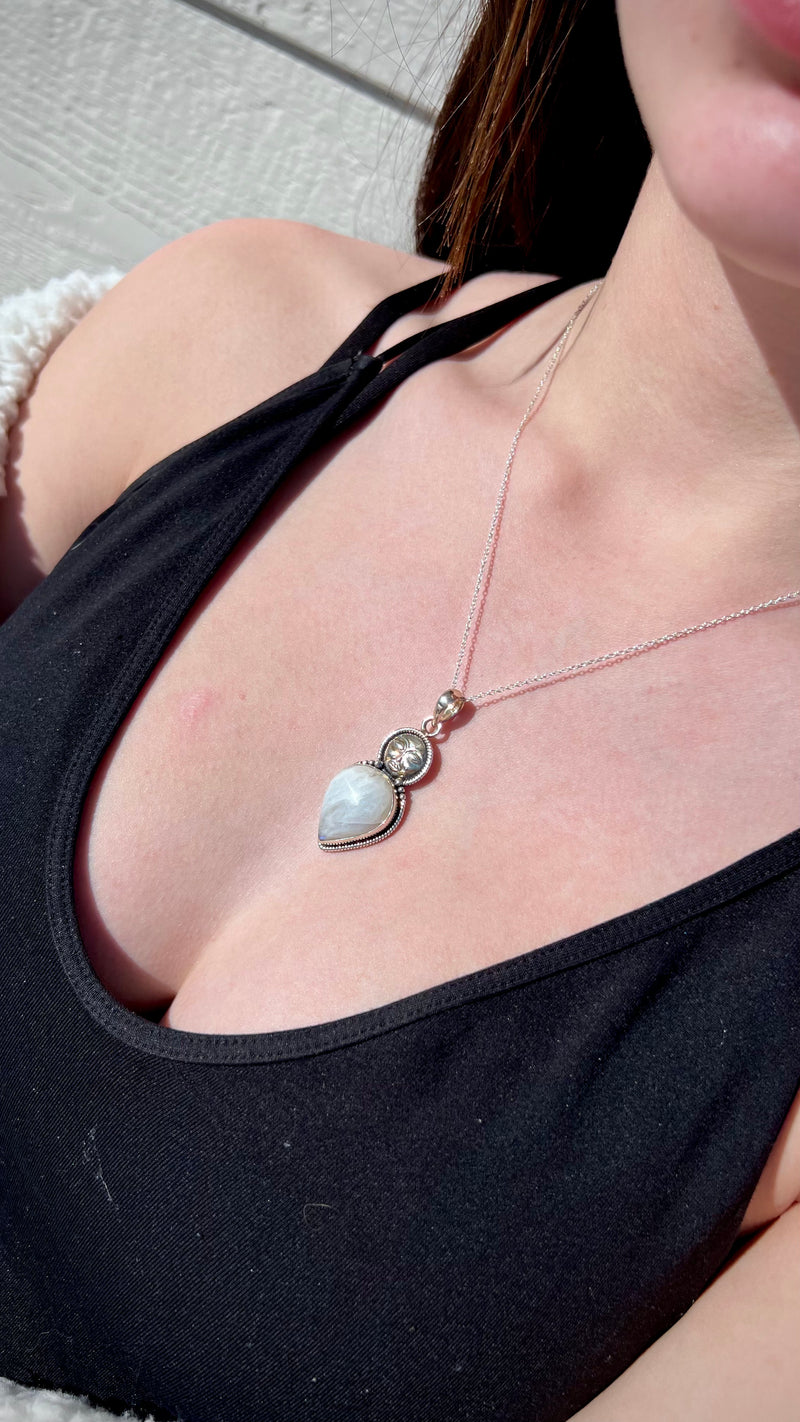 Man in the Moon Moonstone Necklace