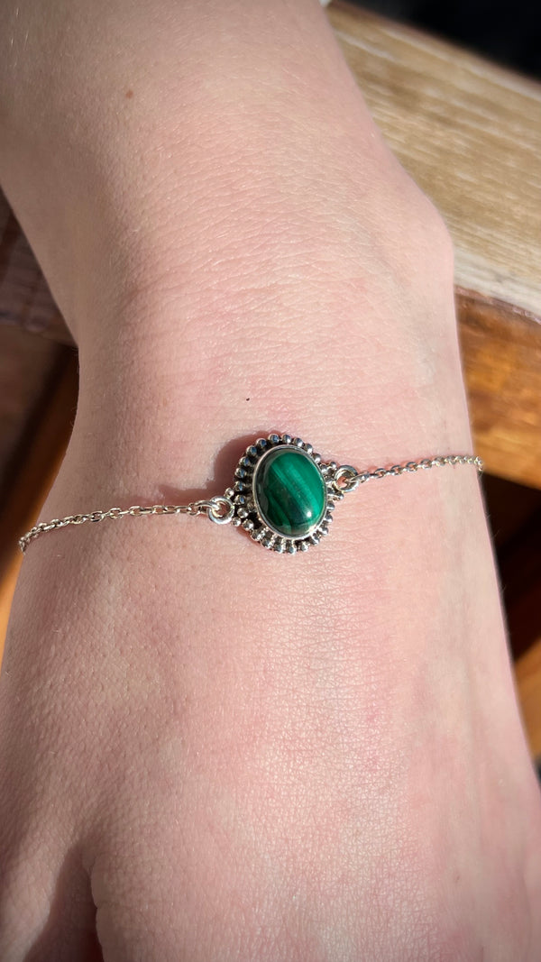 Malachite Dainty Bracelet