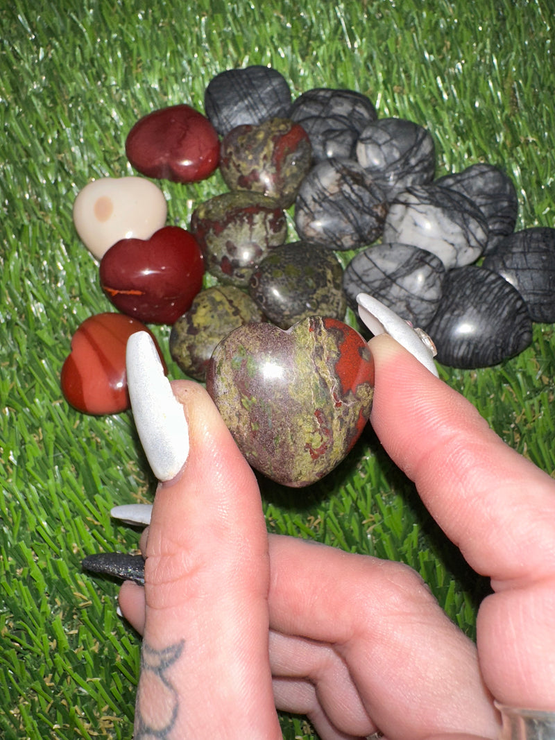 Dragon Blood Jasper Baby Heart