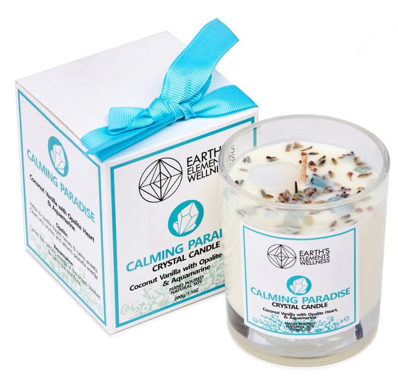 Calming Paradise Crystal Candle