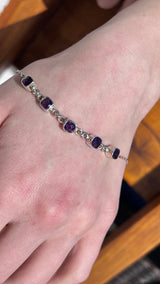 Amethyst 5 Stone Bracelet