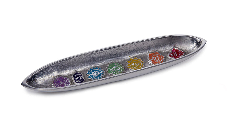 Seven Chakra Metal Incense Stick Boat Burner