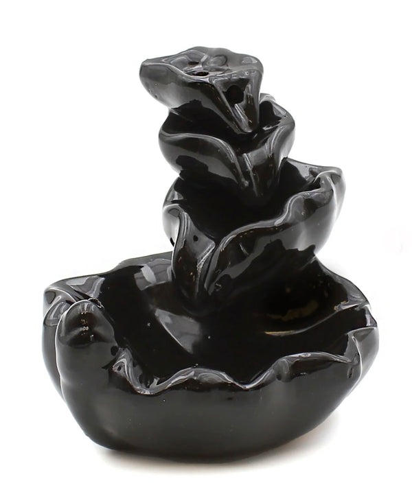 Triple Lily Leaf Backflow Incense Burner