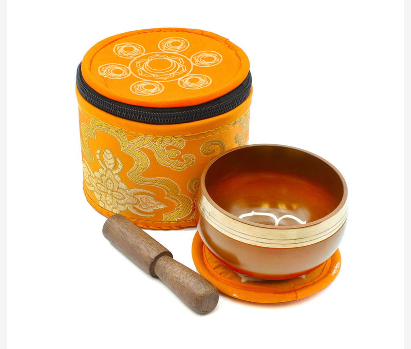 Chakra Singing Bowl in Silk Case - Orange / Sacral