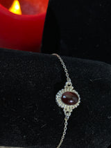 Garnet Dainty Bracelet