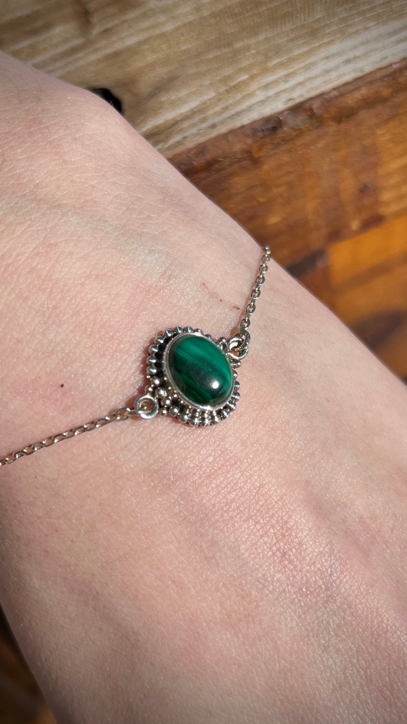 Malachite Dainty Bracelet