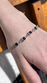 Amethyst 5 Stone Bracelet