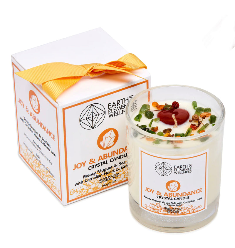 Joy & Abundance Crystal Candle