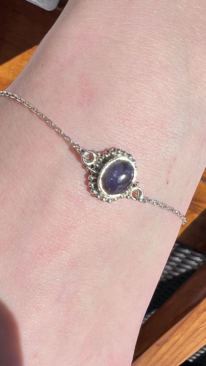 Tanzanite Dainty Bracelet